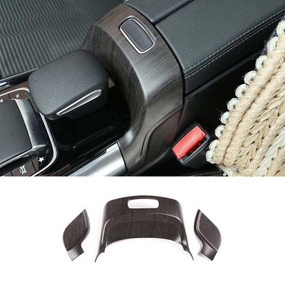 For Benz GLB W247 2020-2022 Wood Grain Central Console Armrest Box Cover Trim 3*