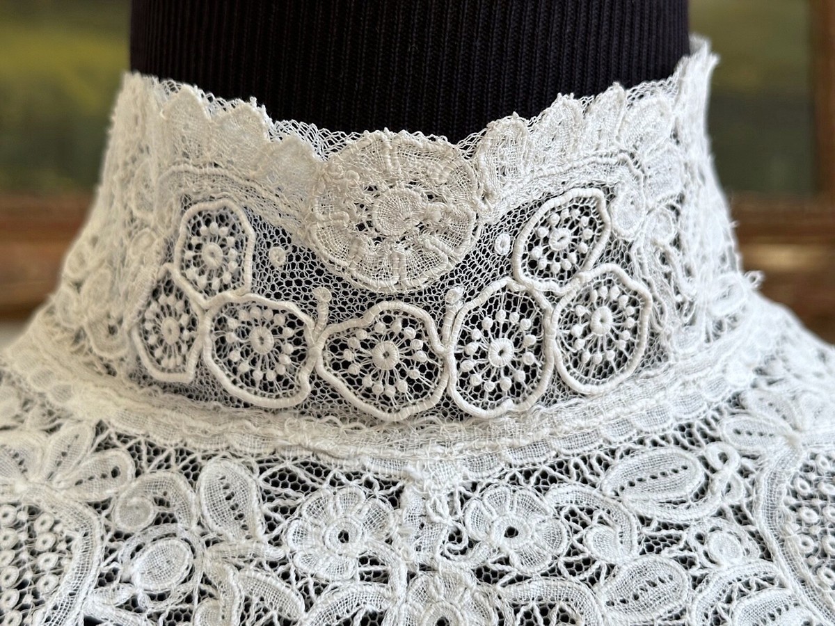 HM Antique Vintage BELGIAN BRUSSELS DUCHESSE POINT DE GAZE LACE
