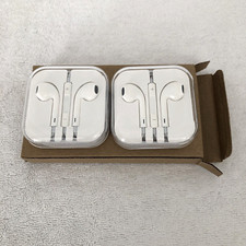 Unbranded Wired Earbuds 3.5 MM Jack Device White 2 Per Pack New Open Box
