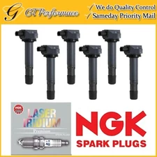 Quality Ignition Coil & NGK Spark Plug 6PCS for MDX RLX TLX/ Odyssey Ridgeline