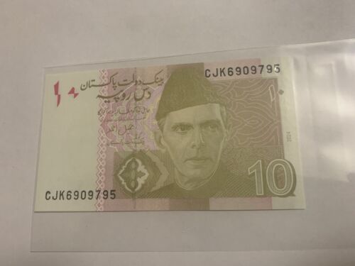 2022 Pakistan 10 Rupees Uncirculated Banknote - Picture 2 of 2