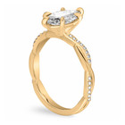 Wedding  14K Yellow Gold Diamond Ring 1.20 Ct Marquise Lab Created IGI Certified — photo 2