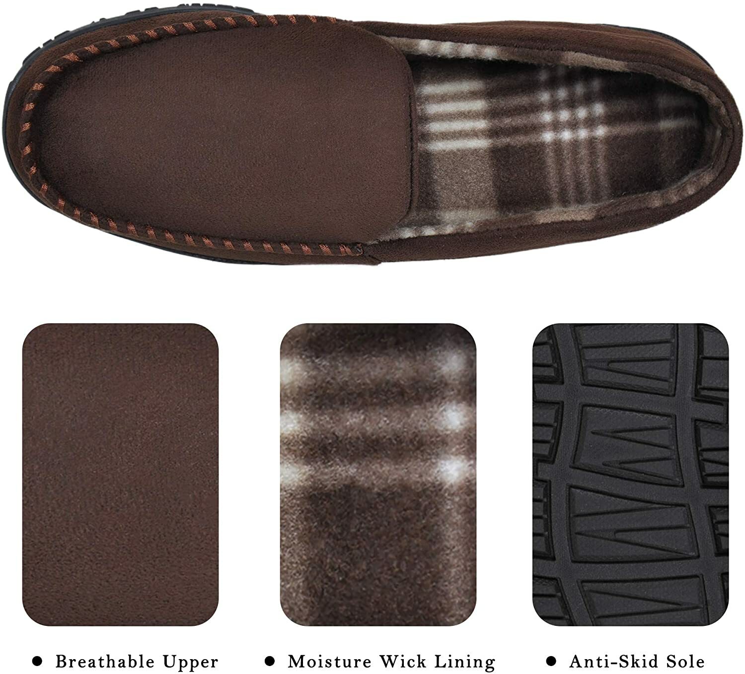 MIXIN Slippers for Men House Shoes 