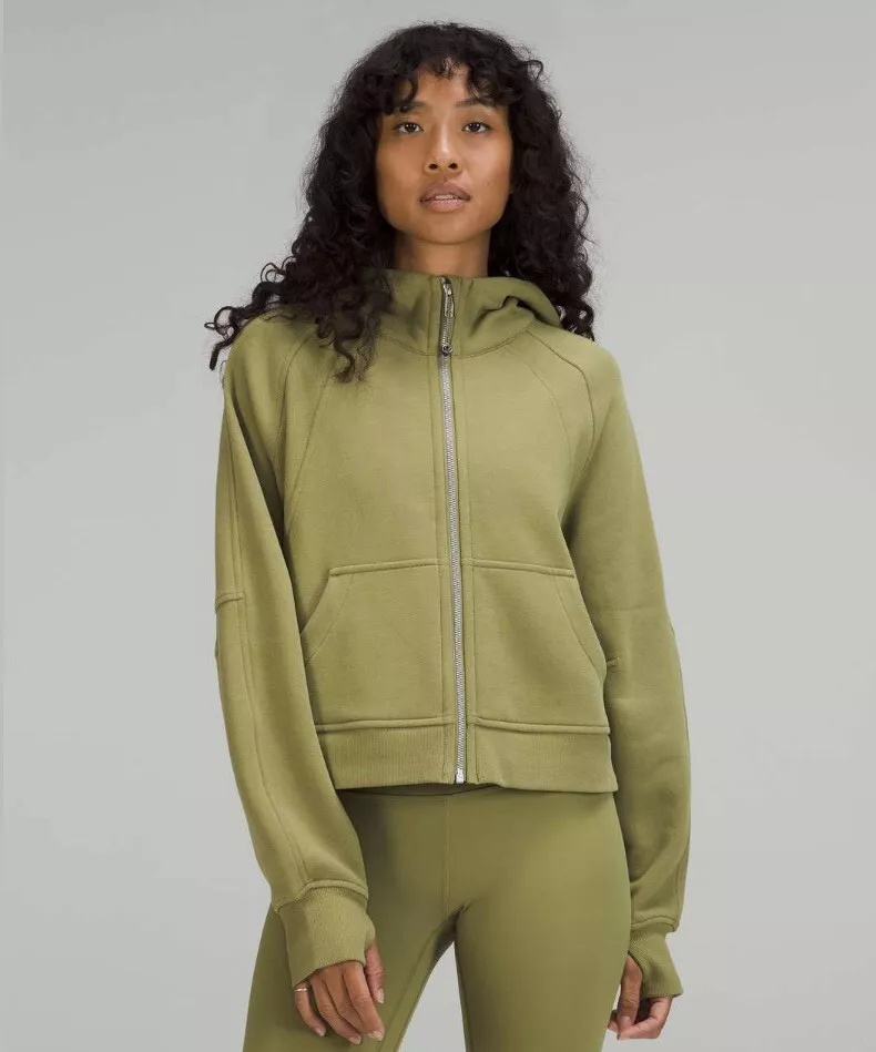 Lululemon Women's Scuba Oversized Full Zip Hoodie Bronze Green XS