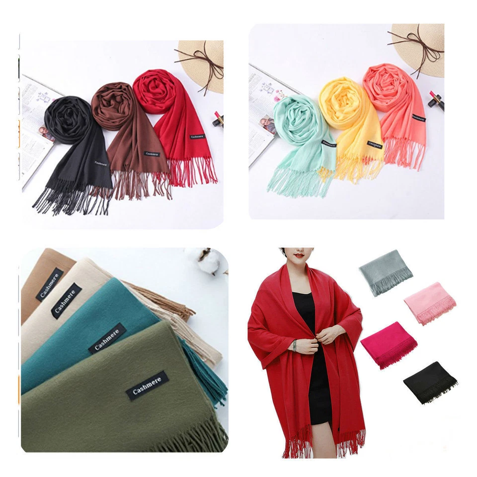 New Cashmere Winter Warm Cashmere Long Pashmina Shawl Wrap Scarf