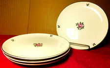 Fukagawa Arita Handpainted 920 Platinum Edge 6 4/8" Four Bread  Butter Plates