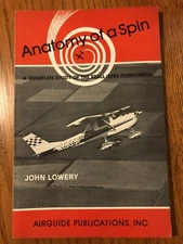 Vtg 1981 Airplane Book PB Book "Anatomy of a Spin" Study Stall Spin Phenomena