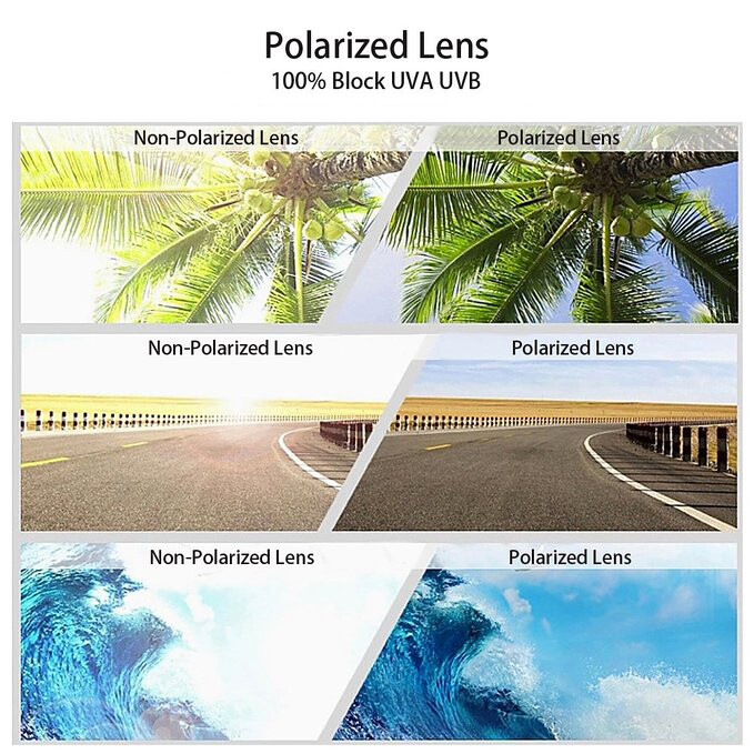 JUST GO Metal Sport Polarized Lenses Sunglasses with Zipper Case for Man Women