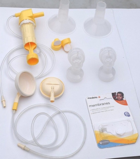 Medela Authentic 27 MM Manua Breast Pump Flange Membrane Lactina Set