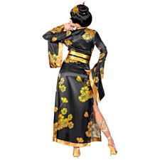 Costume Bambina Geisha Giapponese Dressforfun – Completo Carnevale Asiatico, Blu, 900553 - 3