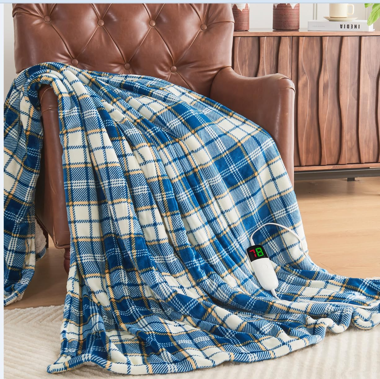 Heated Blanket Electric Throw, 50X60, Heating Throw with 10 Heating Levels/8 Hou