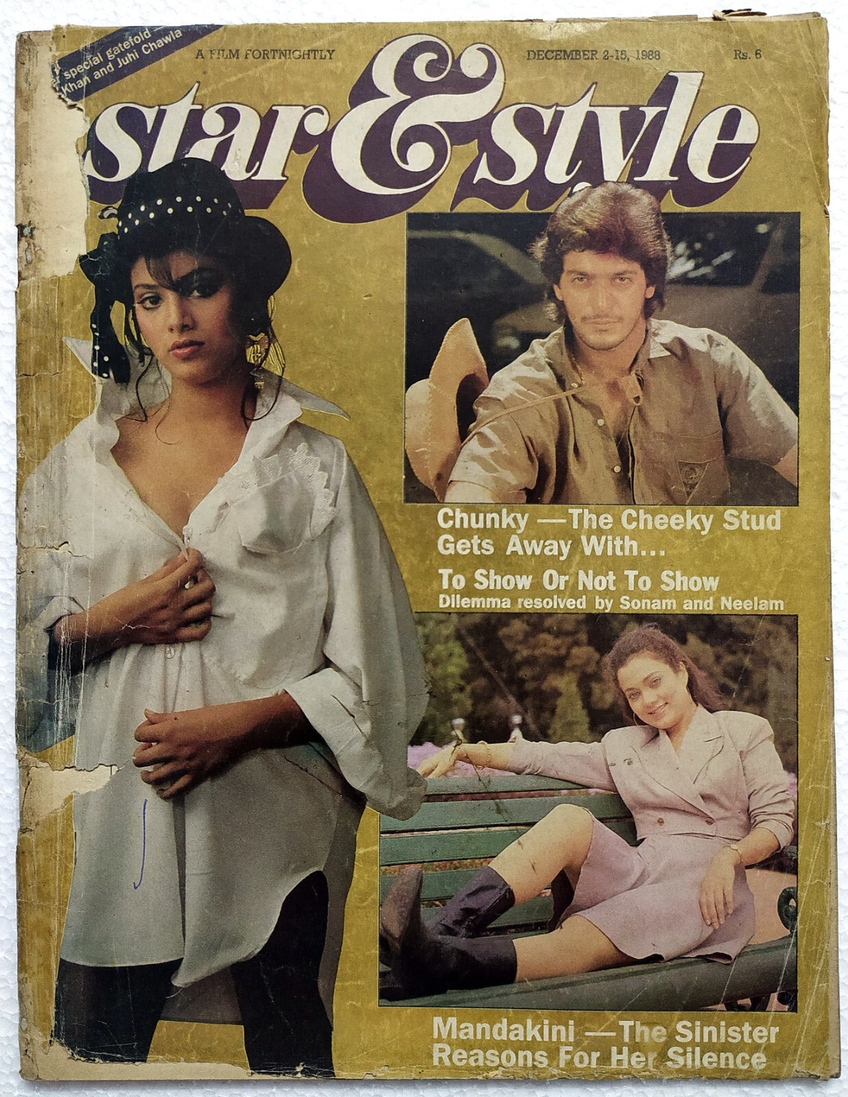 SS Dec 1988 Sonam Mandakini Neelam Kothari Chunky Juhi Chawla Aamir Khan Mithun