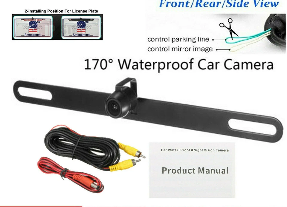 Car HD Interior Rear View Mirror 4.3" Monitor with Backup Camera OEM Replacement - Image 3 of 4