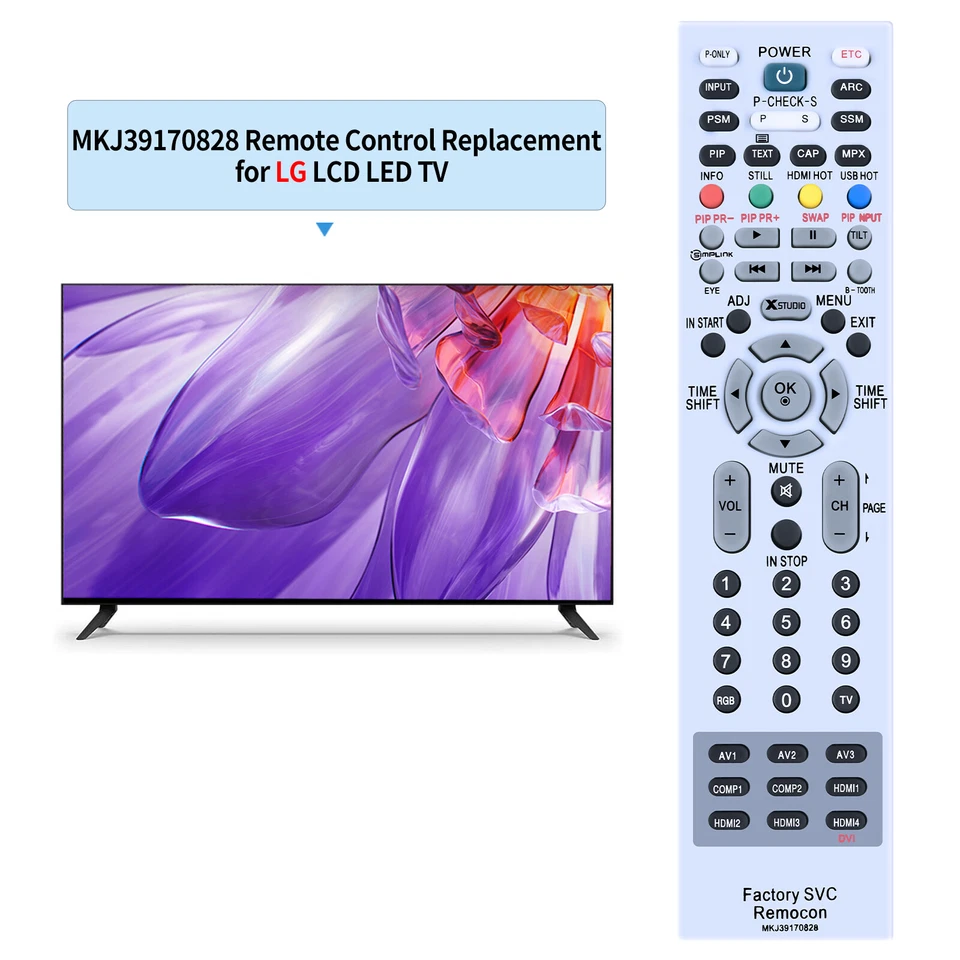 New MKJ39170828 Replacement Service Remote Control For LG LCD LED TV - Image 2 of 4