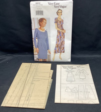 Abito vintage modello cucito, molto facile molto Vogue 9610 14-18 non tagliato spedizione gratuita