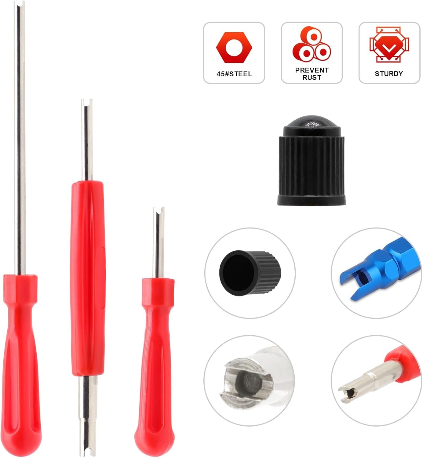 Tire Valve Stem Tool Puller And Installer Kit, Remover And Installation Style B
