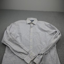 Polo Ralph Lauren Shirt Mens 17 36/ 37 Plaid Long Sleeve Button Up Regent Pony