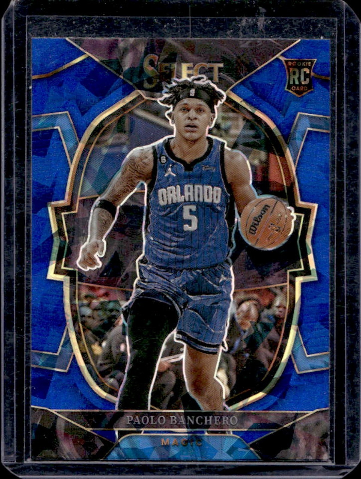 2022-23 Select Paolo Banchero RC Blue Cracked Ice Prizm Concourse #72 Magic