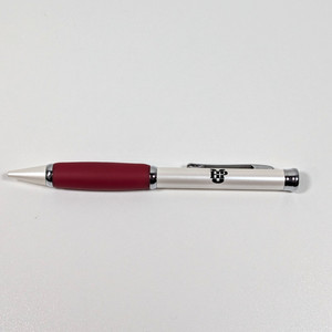 HPU Logo Twist Retractable Metal Barrel Ballpoint Pen Black Ink Medium Point