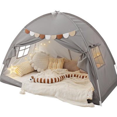 Bed Tent Bed Canopy Bunk Twin Size for Kids, Kids Tent Floor Indoor Privacy Slee