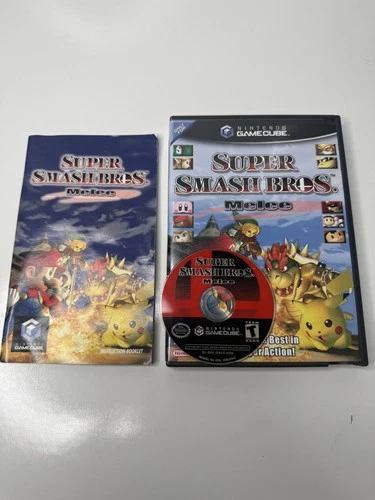 Super Smash Bros Melee Nintendo GameCube - TESTED Complete CIB w Manual