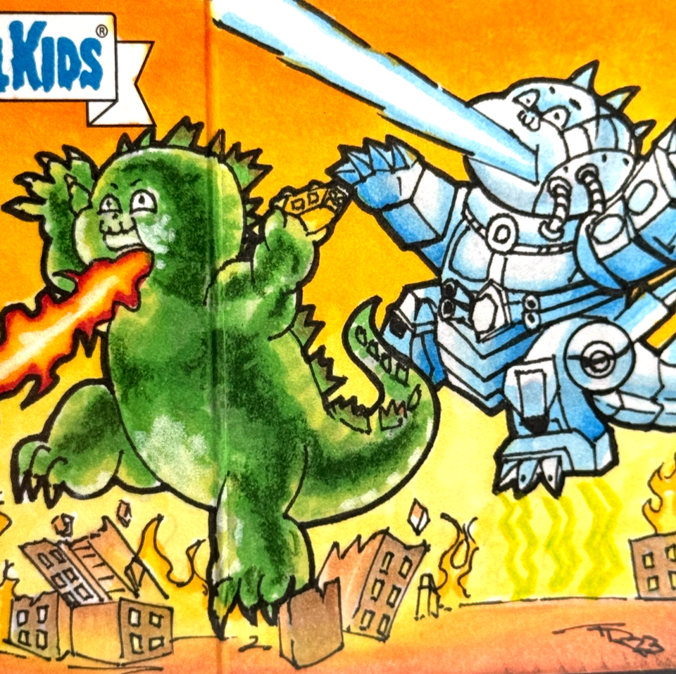 Triptych Garbage 🔥 2023 Topps Garbage Pail Kids Sketch – 1/1 Patrick Giles Triptych ...