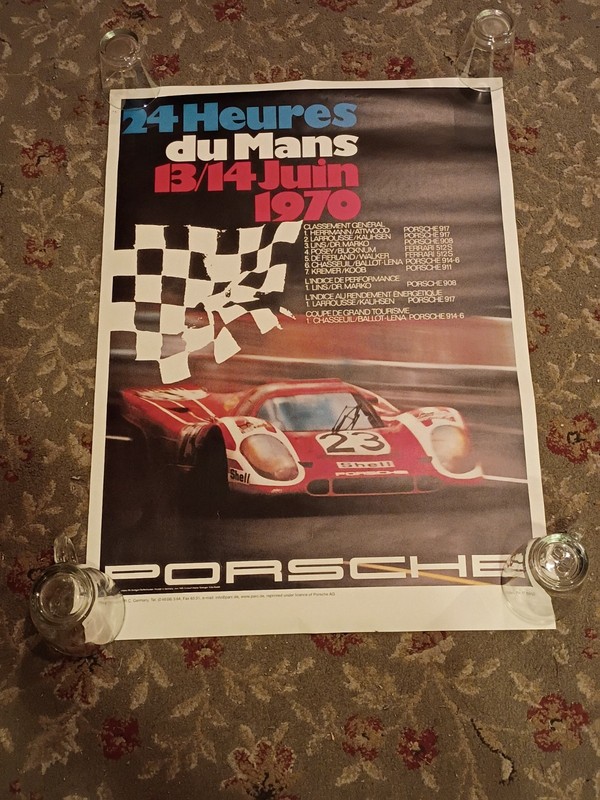 Porsche poster 1970 LeMans winner 917 factory reprint...Nice!