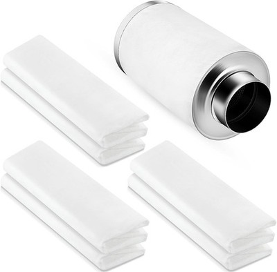 6 Pack Carbon Prefilter for 4 Inch Carbon Filter Replacement, Non Woven Fabrics