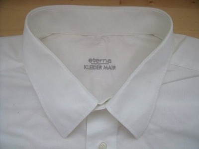 Eterna KLEIDER MAIR Hemd 43 Cremeweiß Unifarben Sehr gut #EE529