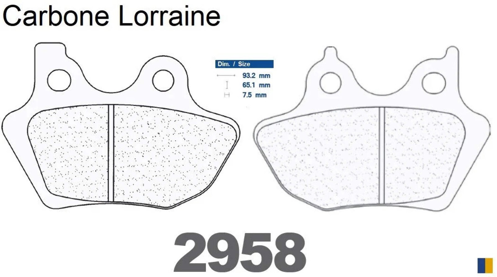 Plaquette de frein avant Carbone Lorraine Premium pour Harley Davidson Sportster 883 XLH