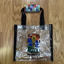 NWT Official FIFA World Cup 2026 Clear Stadium Tote Bag Can Mex USA PVC MINT