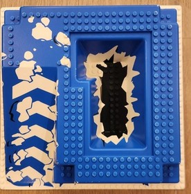 LEGO 32x32 Raised Baseplate 2552, Blue White, Ramp, Pit, Ice Planet Set 6983