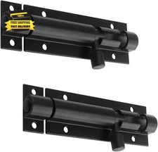 2 Pcs Door Latch Lock Slide Bolt,3 Inch Security Sliding Latch Lock,Door Latch L