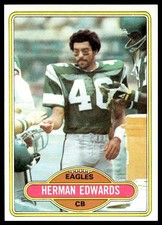 1980 Topps #377 Herman Edwards Philadelphia Eagles NM+