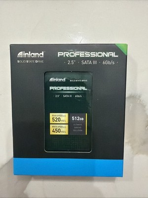 InlandProfessional 512GB SSD 3D TLC NAND SATA 3 6Gb/s 2.5'' 7mm Internal Solid