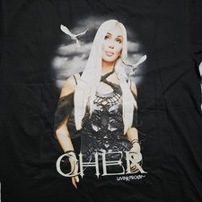Authentic CHER T-Shirt LIVING PROOF XL Farewell Tour 2002 Concert Double Sided