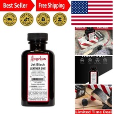 Professional Grade Jet Black Leather Dye - 3 fl oz for Crafts Restoration