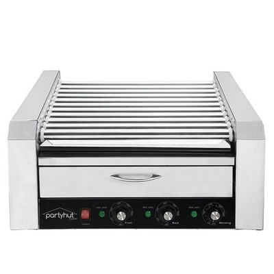 Commercial Hot Dog Machine 11 Roller and 30 Hotdog Grill Cooker with Bun Warmer