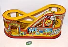 Vintage J. Chein Tin Litho Windup Roller Coaster & 1 Car - Working