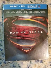 SUPERMAN: MAN OF STEEL Blu-Ray DVD, 2 Discs Sealed Steelbook Mint Condition
