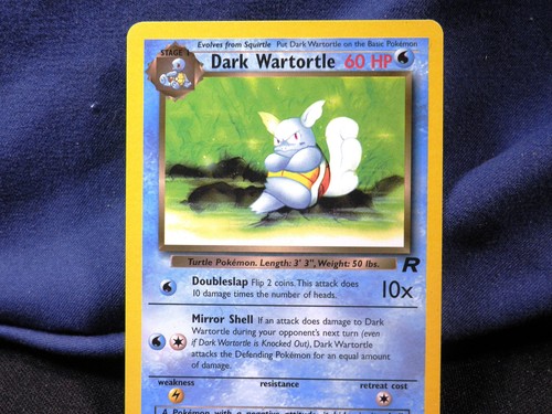1999-2000 Pokémon TCG Dark Wartortle 46/82 Team Rocket Unlimited LP - EX+/NM- - Picture 2 of 4