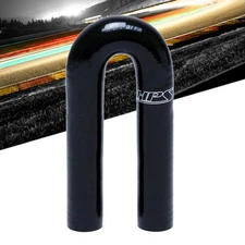 HPS 1" 25mm ID Black 4Ply Elbow Couple Silicone 180 Degree U-Bend Coolant Hose