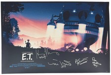 Henry Thomas, Dee Wallace, Robert MacNaughton, & Matthew DeMeritt 4X Cast signed