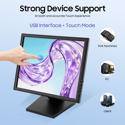 17in LCD 1280x1024 4:3 Monitor for Desktop Computer PC Display Touch Screen