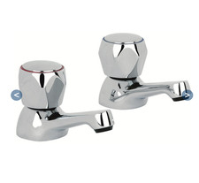 Mayfair bath Pillar  Modern Bath Taps Pair  tap set WRAS  Approved- Chrome