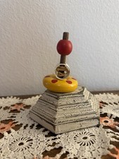 Rare Vintage Wood Spinning Top w/ Pull String