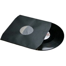 20 � 12" Poly lined Inner Record Sleeves Black Paper  Anti-Static HDPE LP Covers