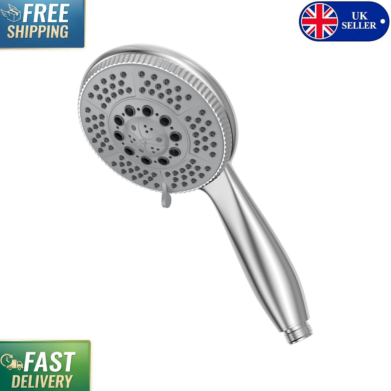 Chrome Shower Head with 5 Jet Modes for a Luxurious Spa Experience