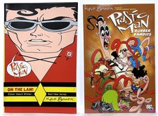 PLASTIC MAN by Kyle Baker Lot of 2 TPB DC Comics OOP RUBBER BANDITS  ON THE LAM