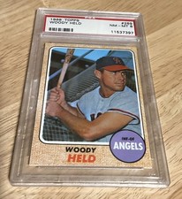 1968 Topps Woody Held #289 California Angels PSA 8 NM-MT - 7397